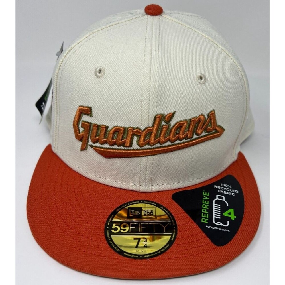 New Era Cleveland Guardians Earth Day 2023 MLB Fitted White Hat 7 3/4
